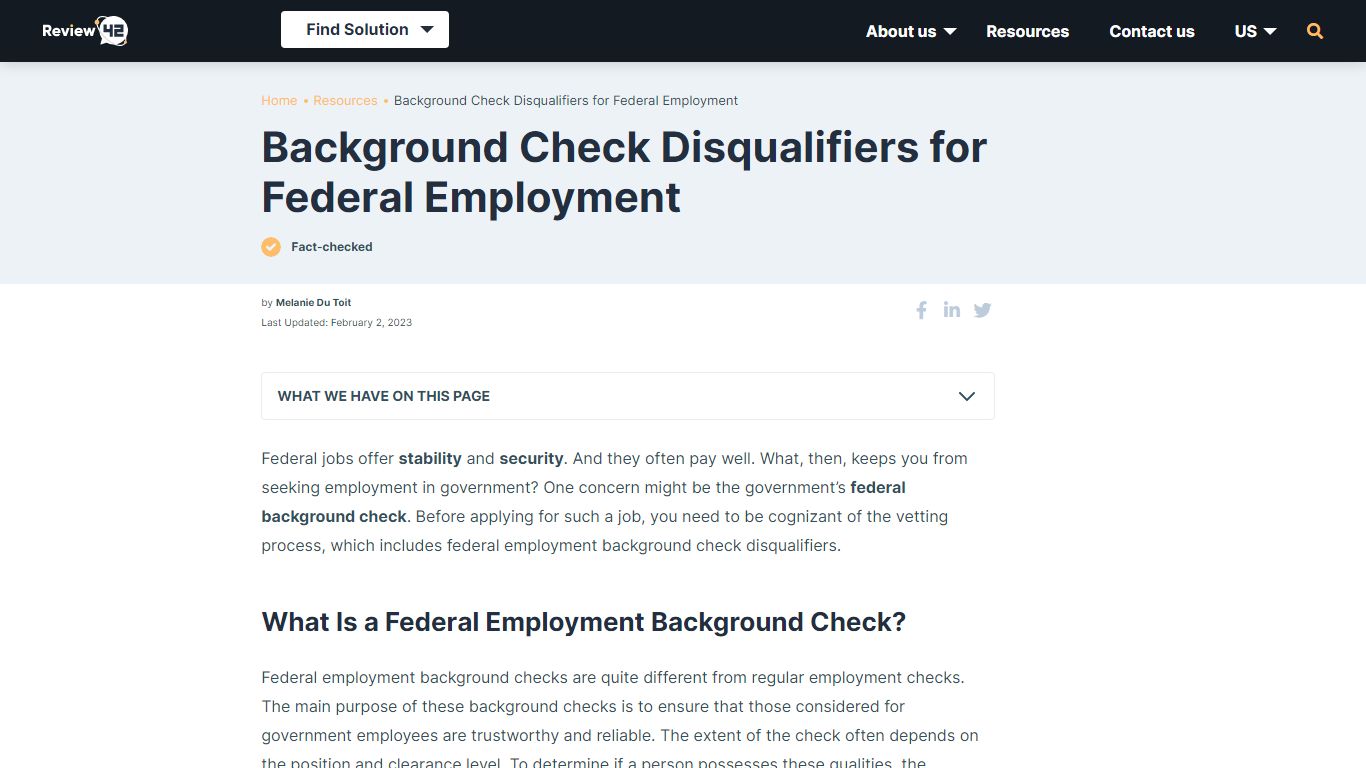 Background Check Disqualifiers for Federal Employment